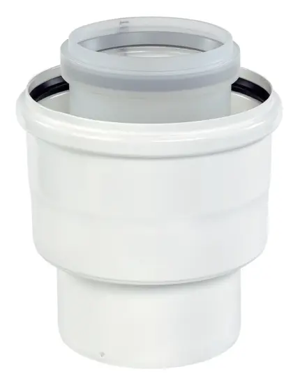 Ubbink Rookgasketeladapter Ubbink Rolux kunststof/aluminium concentrisch / concentrisch 80/125mm - 60/100mm 0703638