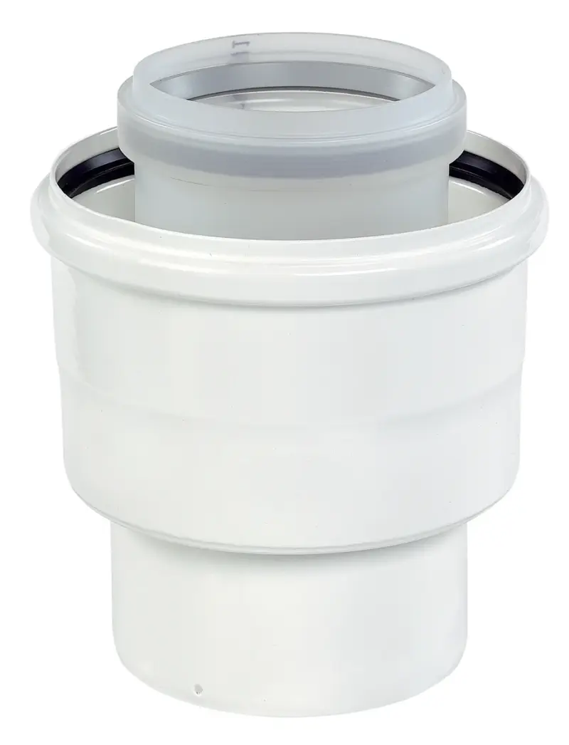 Ubbink Rookgasketeladapter Ubbink Rolux kunststof/aluminium concentrisch / concentrisch 80/125mm - 60/100mm 0703638
