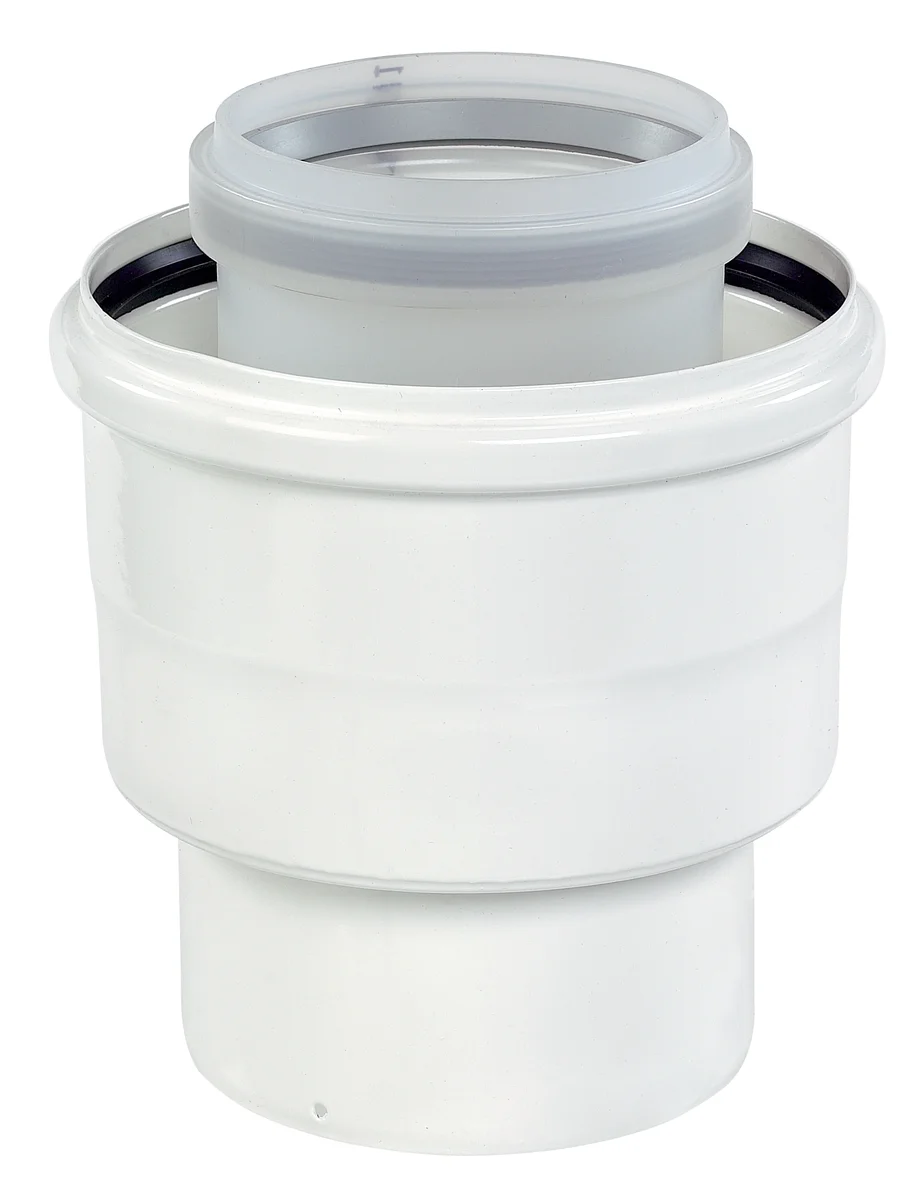 Ubbink Rookgasketeladapter Ubbink Rolux kunststof/aluminium concentrisch / concentrisch 80/125mm - 60/100mm 0703638