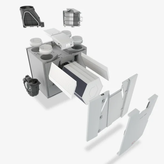 Ubbink WTW-unit Ubbink Ubiflux Vigor W400 W400 400m3/h D=180mm 4 bovenaansluitingen 0884000