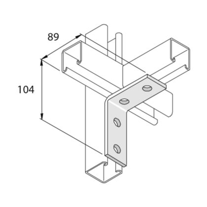 Unistrut 104X89 90 DEG FITTING HG  *10* P1325