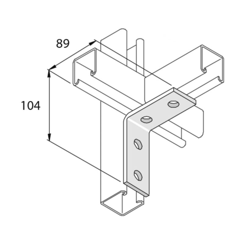 Unistrut 104X89 90 DEG FITTING HG *10* P1325