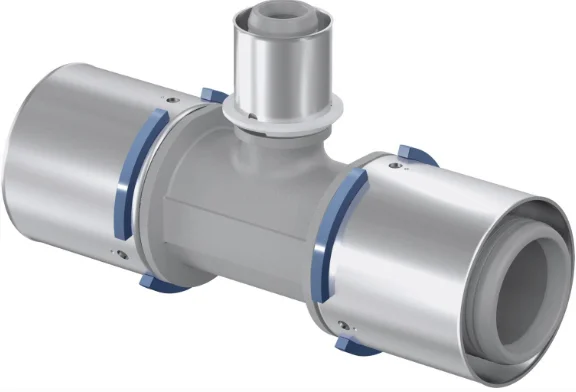 Uponor Persverloop-T kunststof 40/4x32/3x32/3mm FFF (drink)water Uponor S-Press PLUS PPSU 1039965