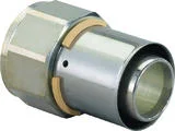 Uponor Persovergangsstuk messing 40/4mm x 5/4" F (drink)water Uponor MLC Press 1046903