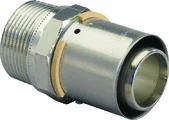 Uponor Persovergangsstuk messing 50/4.5mm x 6/4" M (drink)water Uponor MLC Press 1046905