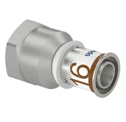 Uponor Persovergangsstuk messing 16/2mm x 1/2" F (drink)water Uponor S-Press PLUS 1070515