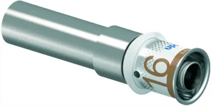 Uponor Persovergangsstuk messing 16/2mm x 15mm koperen buis (drink)water Uponor S-Press PLUS 1070615