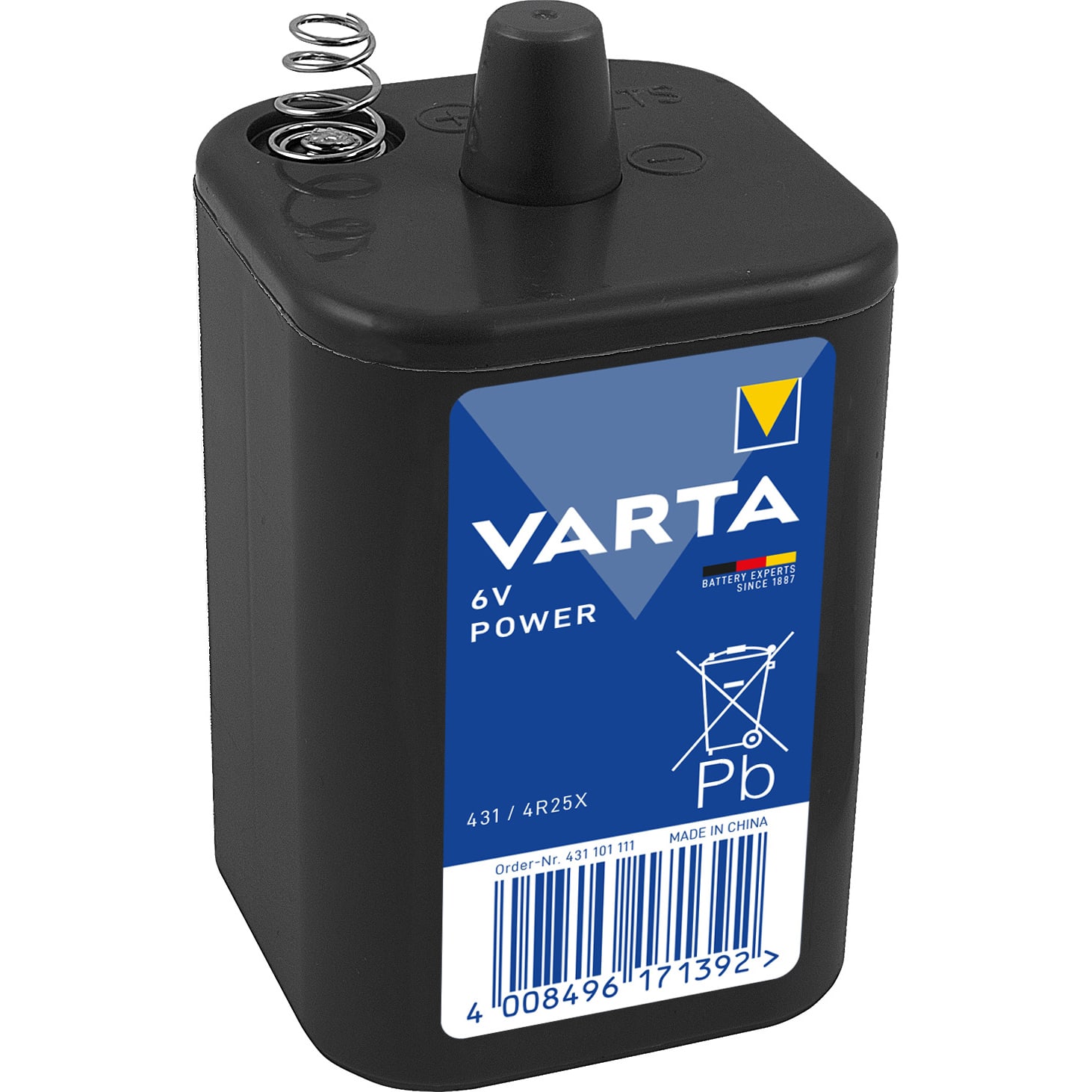 VARTA Blokbatterij 4R25X - 6V 8500mAh ZnCl - blister 1 stuk 431.101.111