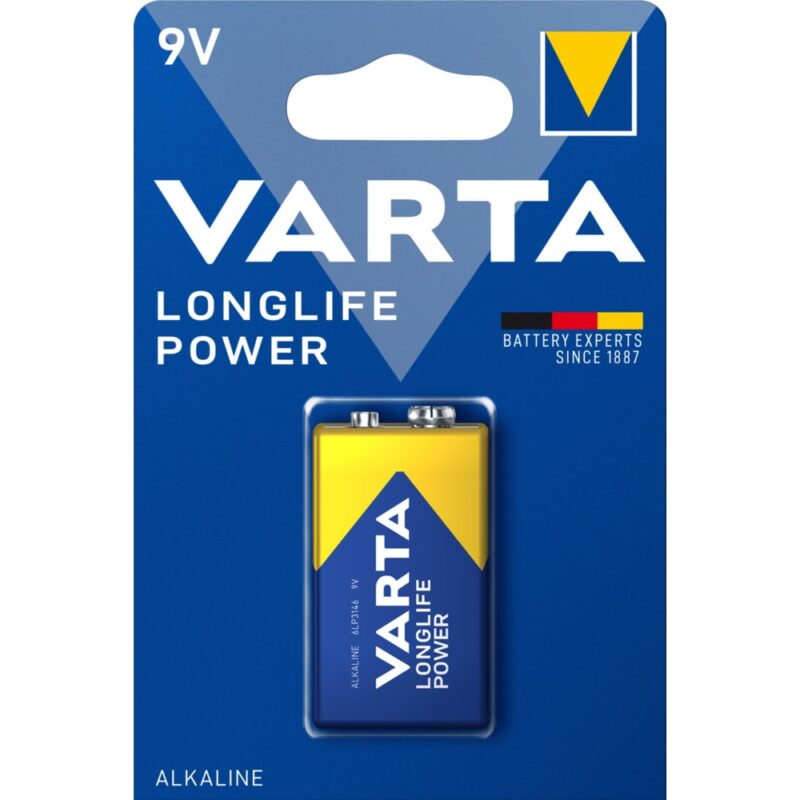 VARTA Batterij ALKALINE LONGLIFE POWER - 9V - 6LP3146 MN1604 - blister 1 stuk 4922.121.411