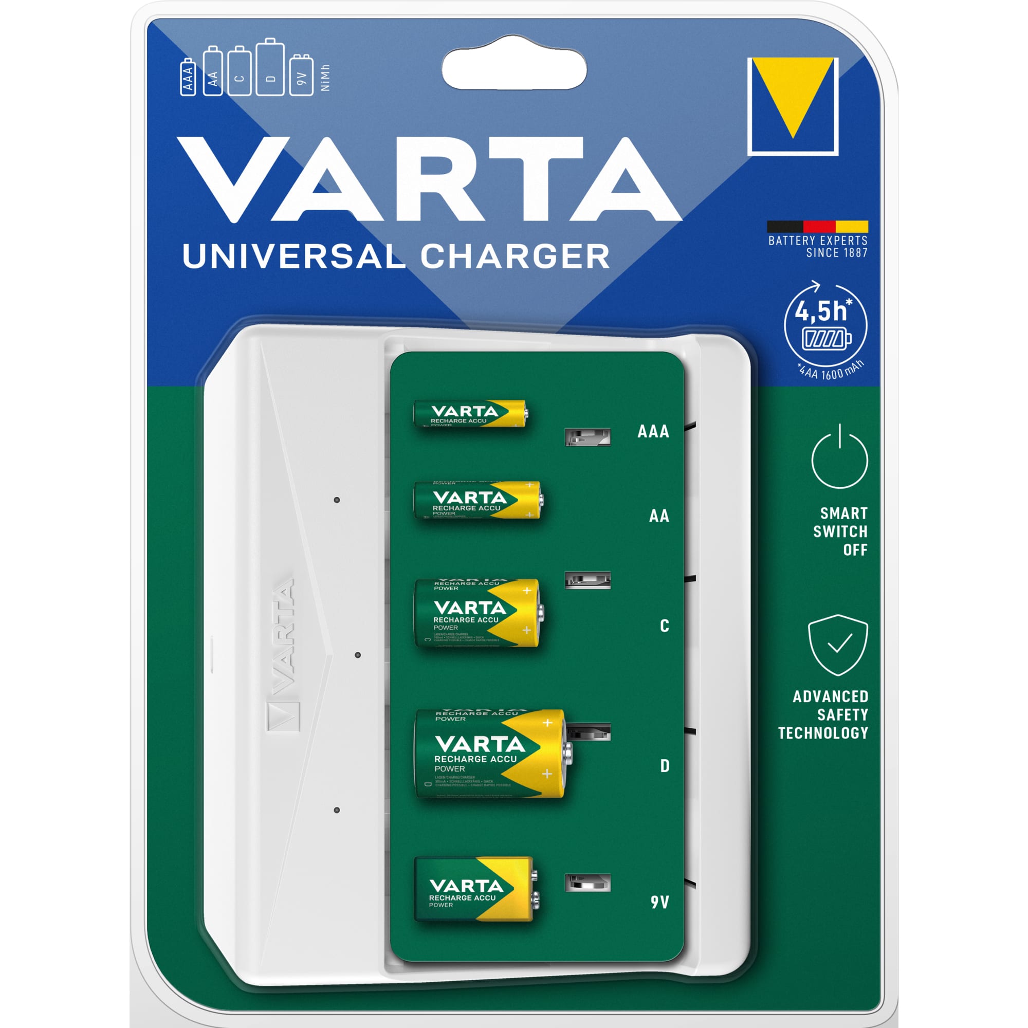 VARTA Universal Charger AA/AAA/C/D/9V 57658.101.401