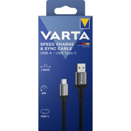 VARTA Speed Charge & Sync cable USB A to USB Type C 57935.101.111