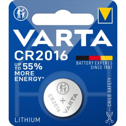 VARTA Knoopcelbatterij LITHIUM - CR2016 - 3V 85mAh - blister 1 stuk 6016.101.401