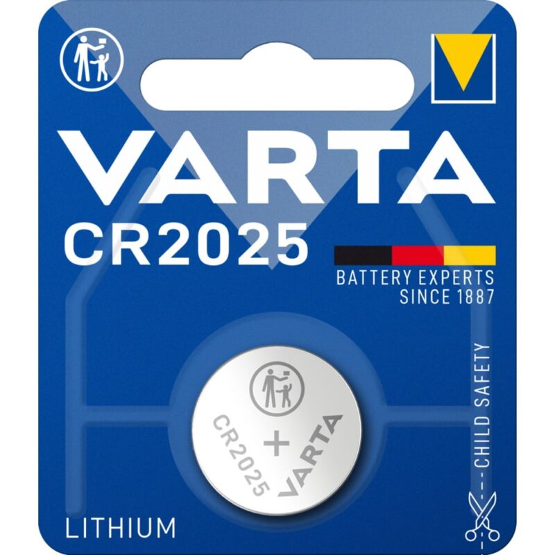 VARTA Knoopcelbatterij LITHIUM - CR2025 - 3V 170mAh - blister 1 stuk 6025.101.401