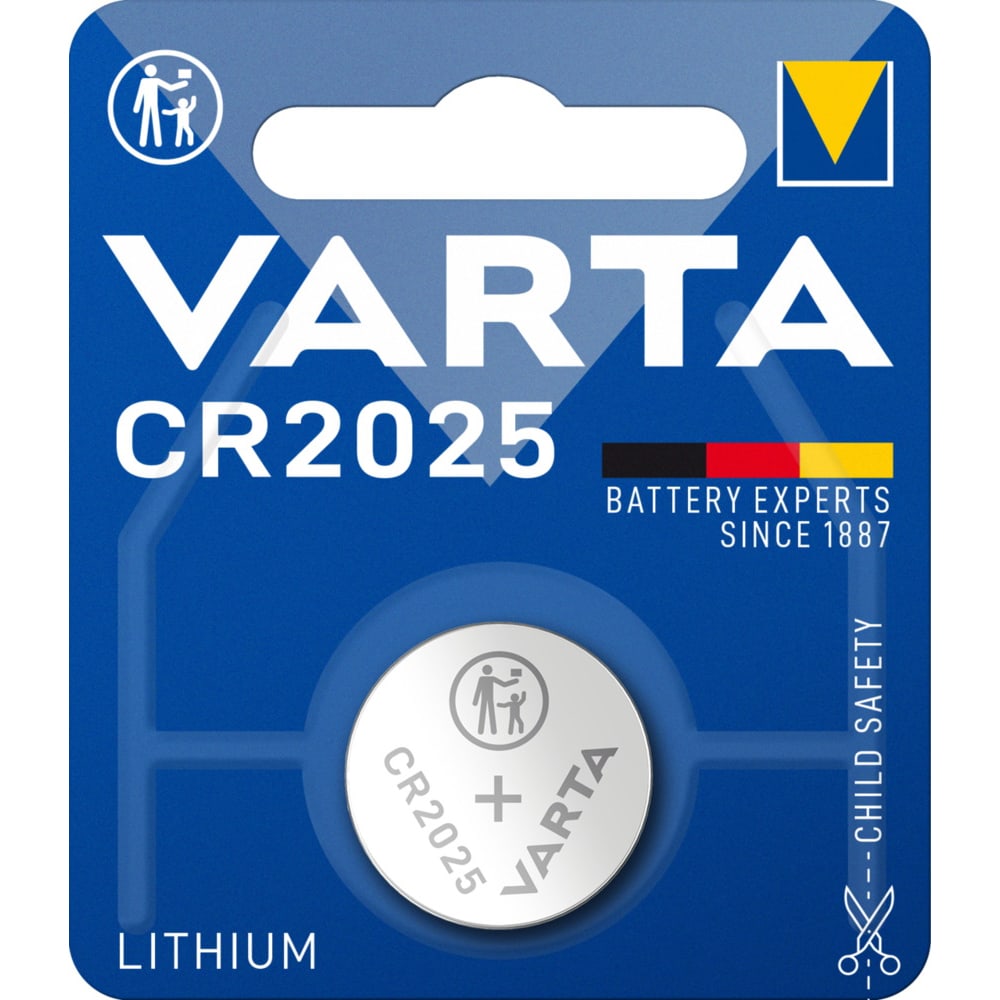 VARTA Knoopcelbatterij LITHIUM - CR2025 - 3V 170mAh - blister 1 stuk 6025.101.401