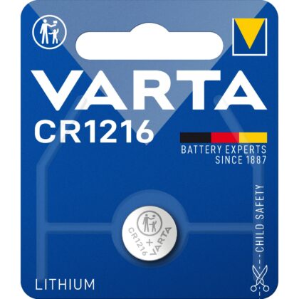 VARTA Knoopcelbatterij LITHIUM - CR1216 - 3V 25mAh - blister 1 stuk 6216.101.401