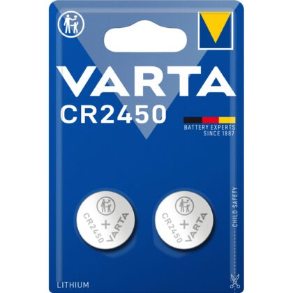 VARTA Knoopcelbatterij LITHIUM - CR2450 - 3V - blister 2 stuks 6450.101.402