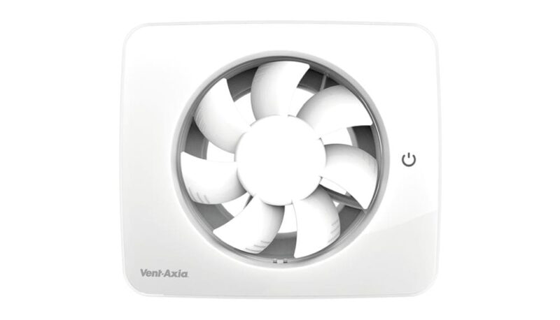 VENT-AXIA Svensa - Slimme ventilator 140m³/u 57Pa 2-5W 19dB(A)@3m IP44 Ø100-125 plaf/muur* 1001000550