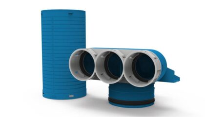VENT-AXIA UNIFLEXPLUS+ VVCHL 250 69 Ventielcollector 3xØ69mm Ø125mm H250 90° lang ** 2005000467