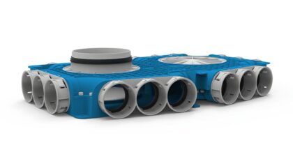 VENT-AXIA UNIFLEXPLUS+ VTVG 69 160 nstortverdeler 18xØ69 zijaansl. Tuit Ø160mm** 2005000484