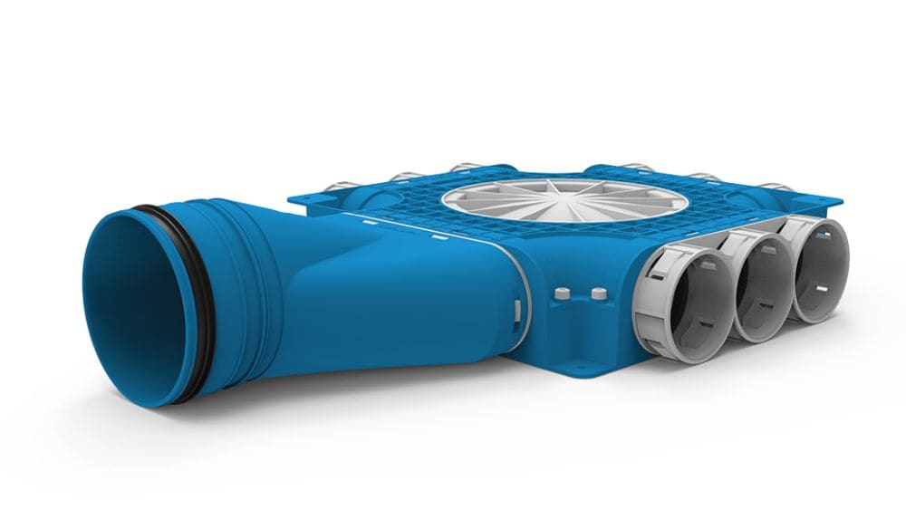 VENT-AXIA UNIFLEXPLUS+ VK69 9 H125 Instortverdeler 1xK 9xØ69 2xD + HØ125** 2005000500