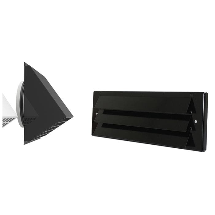 VENT-AXIA MR 200 Z Geveldoorvoer Alu ID200 RAL9005 zwart  ** 3007002311
