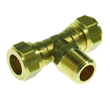VSH Knelovergangs-T-stuk messing 15 x 1/2" x 15 M (drink)water VSH VSH Super S1225 0867988
