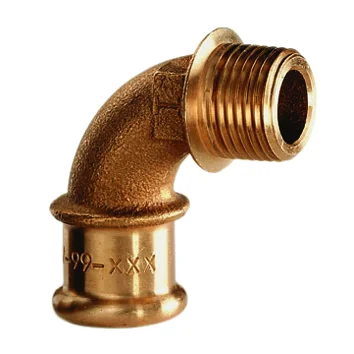VSH Persovergangsbocht brons 22mm x 3/4" M 90° (drink)water VSH XPress Koper 6092G 4800983