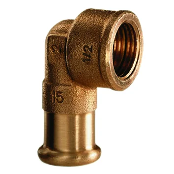 VSH Persovergangsknie brons 28mm x 1" F 90° (drink)water VSH XPress Koper 6090G 4801555