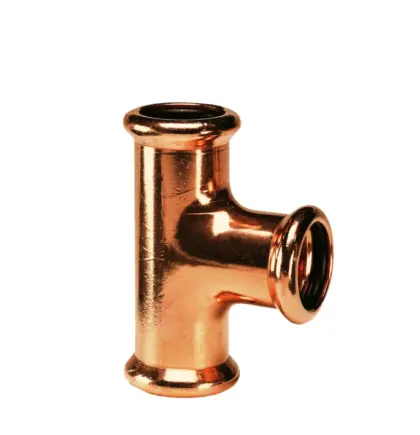 VSH Persverloop-T koper 15x22x15mm FFF (drink)water VSH XPress Koper 7130 4801753