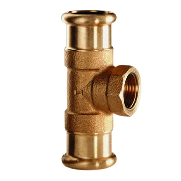 VSH Persovergangs-T-stuk brons 28 x 1/2" x 28F (drink)water VSH XPress Koper 6130G 4802204