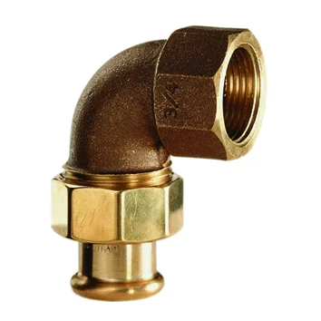 VSH Pers-3-delige kniekoppeling brons 15 x 1/2" F (drink)water VSH XPress Koper 6096G 4802842
