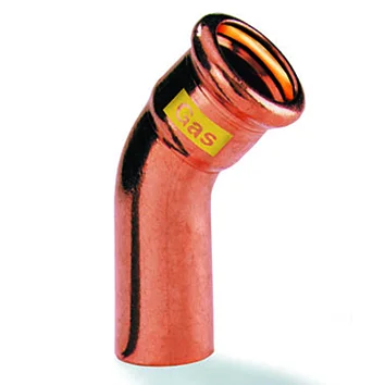 VSH Persinsteekbocht koper 15mm MF 45° gas VSH XPress Koper Gas G7040 4803909