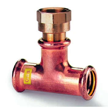 VSH Persovergangs-T-stuk brons 15 x 1/2" x 15F gas VSH XPress Koper Gas G6130G 4804833