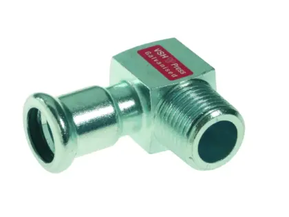 VSH Persovergangsknie staal 22mm x 3/4" M 90° verwarming VSH XPress Staalverzinkt C1428 6202108