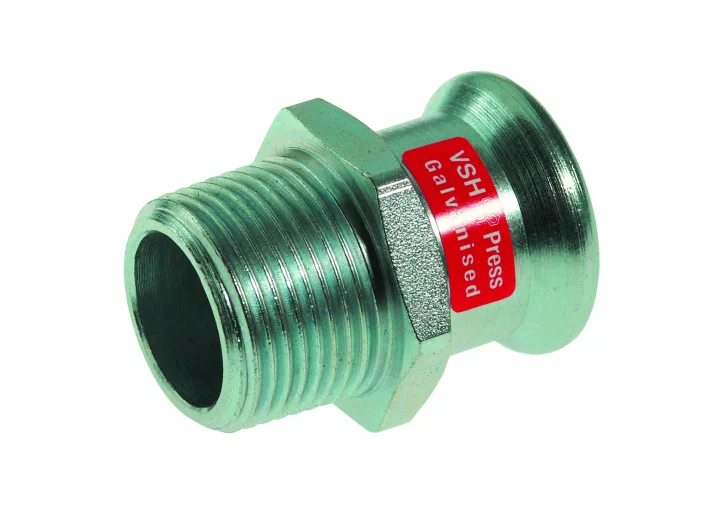 VSH Persovergangsstuk staal 22mm x 3/4" M verwarming VSH XPress Staalverzinkt C1405 6202317