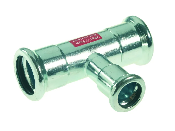 VSH Persverloop-T staal 28x18x28mm FFF verwarming VSH XPress Staalverzinkt C1415 6202636