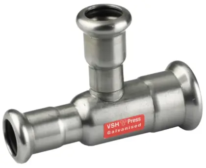VSH Persverloop-T staal 22x15x15mm FFF verwarming VSH XPress Staalverzinkt C1416 6206739