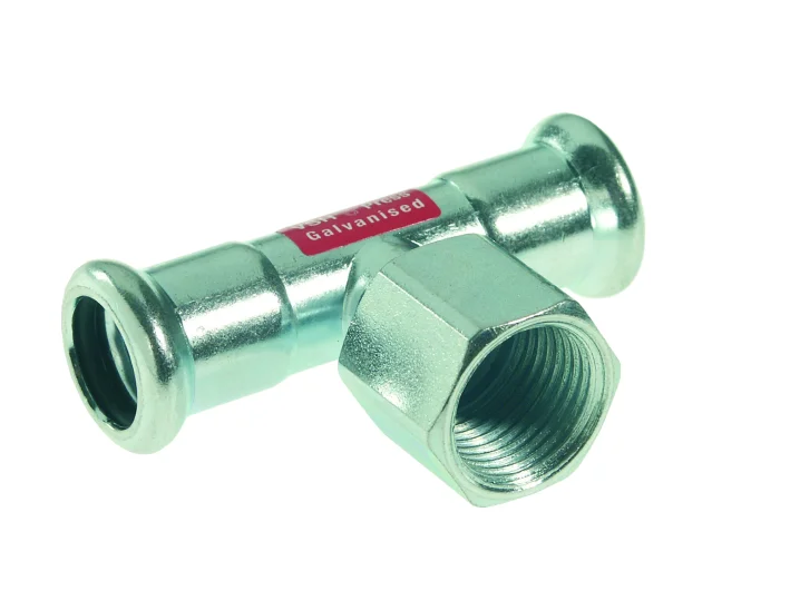 VSH Persovergangs-T-stuk staal 54 x 3/4" x 54F verwarming VSH XPress Staalverzinkt C1418 6207124