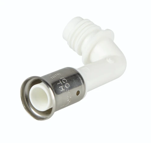 Henco Vision collector aanvoerbocht 90° MF 20 x 3/4 M - onderaansluiting - wit VVPK90-20-D