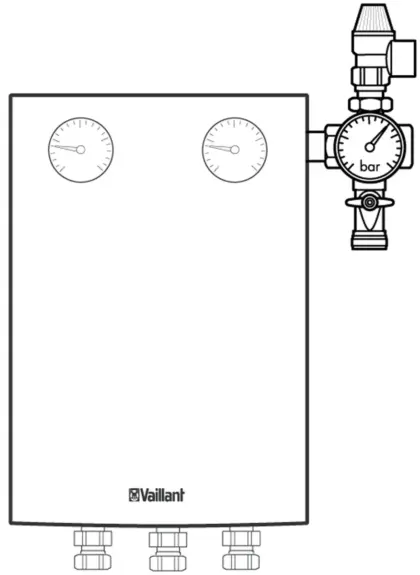 Vaillant Aansluitset met pompunit 6l/min vaillant ex 302406 (zie 0020193190) 0020129141