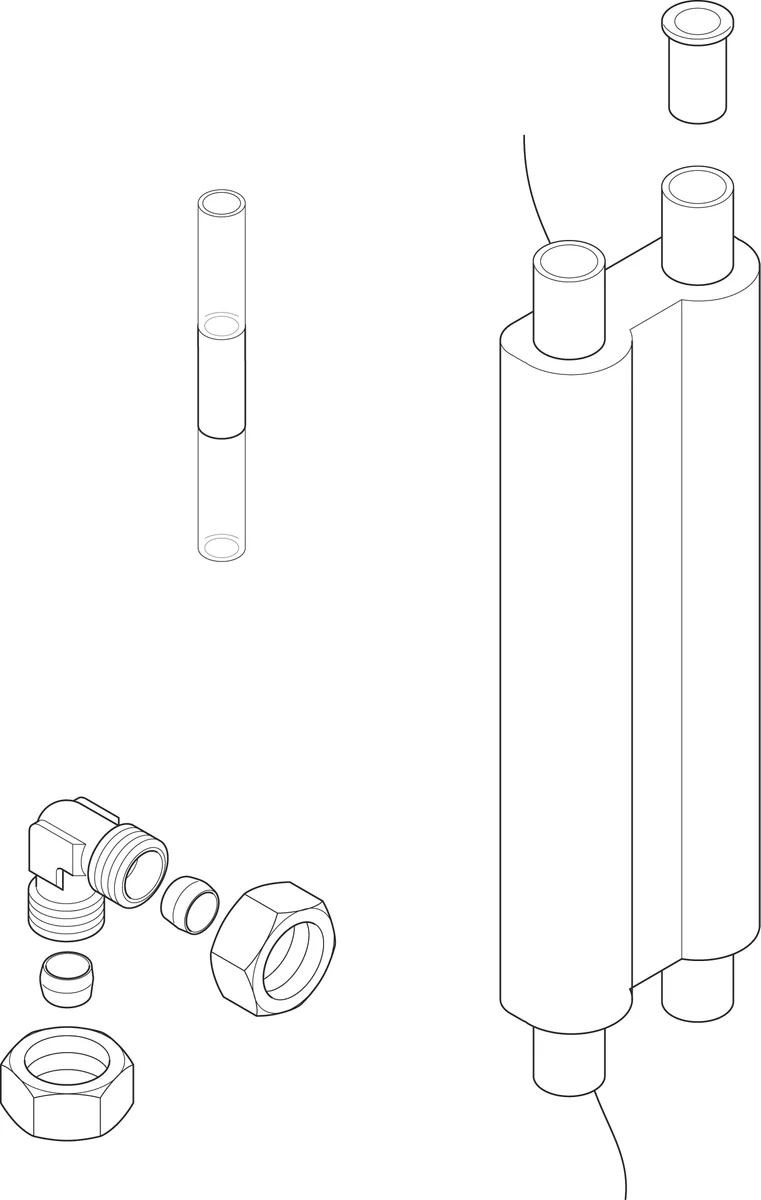 Vaillant Duo geisoleerde koperen leiding + koppelingen en bevestiging vaillant rol 20m 302360