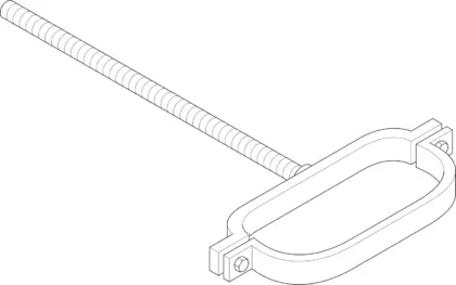 Vaillant Ovale beugel (1zak=1stuk) voor bevestiging van koperen leidingen 4 stuks met schroeven 302364