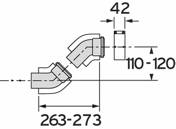Vaillant Concentrische rookgasbocht Vaillant ecoTEC aluminium kunststof 80/125mm 303211