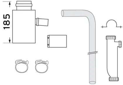 Vaillant Rookgas sifon Vaillant turboMAX aluminium wit 303805