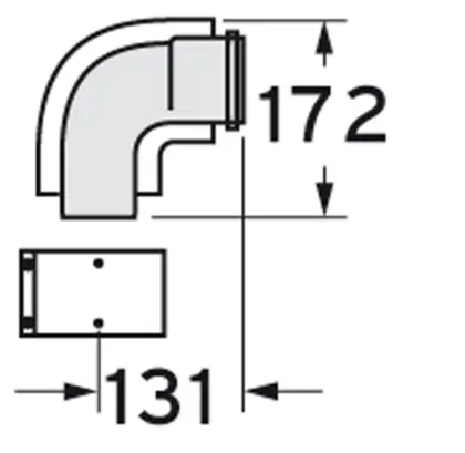 Vaillant Concentrische rookgasbocht Vaillant ecoTEC aluminium kunststof 60/100mm 303910