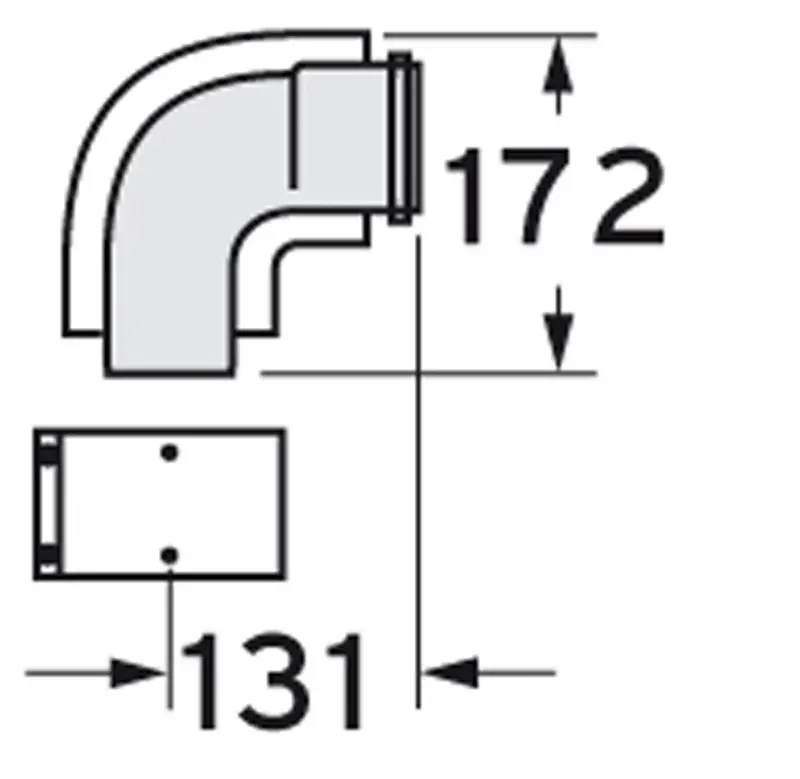 Vaillant Concentrische rookgasbocht Vaillant ecoTEC aluminium kunststof 60/100mm 303910