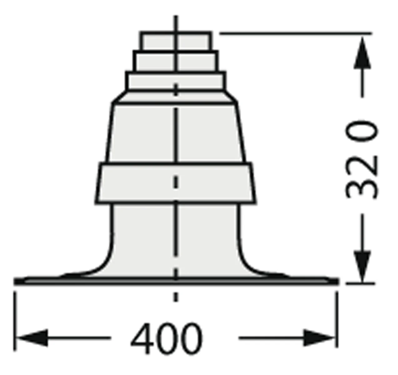 Vaillant Schouwkap 80 in PP vaillant 303963