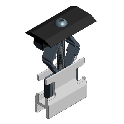 Van der Valk Alu tussenklem voor alu profiel - T30 - klembereik 28-50mm - zwart 721550ZW