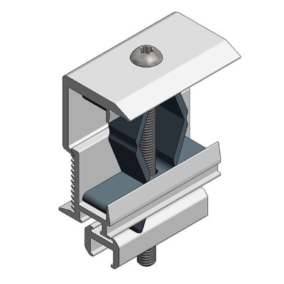 Van der Valk Alu eindklem voor alu profiel - T30 - klembereik 28-50mm - alu 721552
