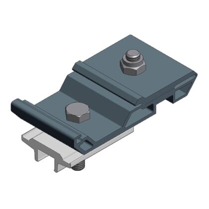 Van der Valk Alu montageklem 50mm voor cross-rail Side++ met inleg profiel - zwart 724051ZW